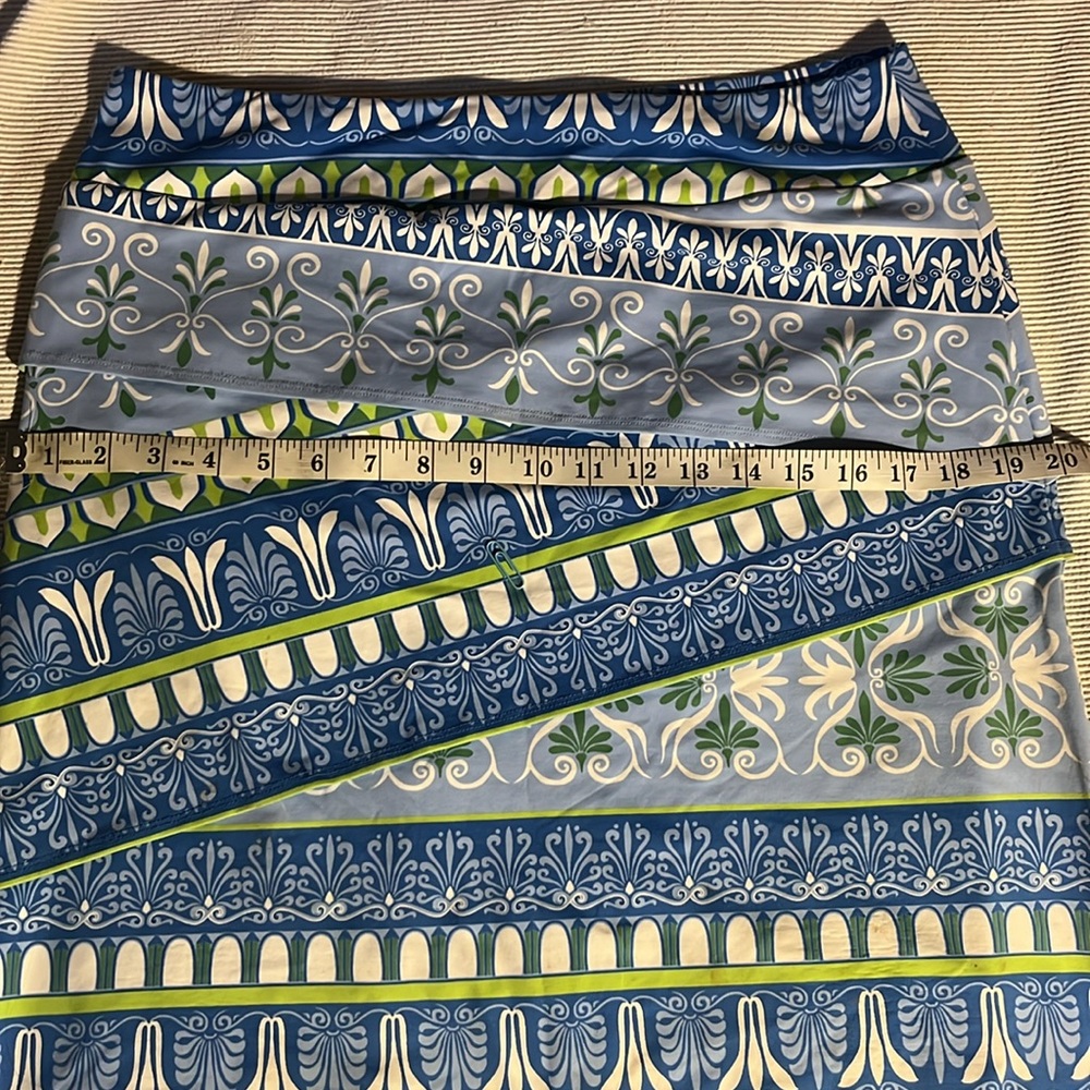 J. Mclaughlin Blue And Green Floral Skirt - image 5